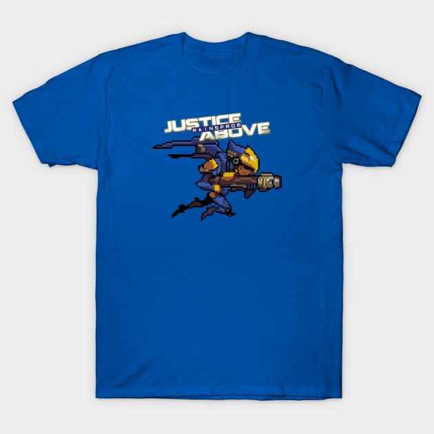 Overwatch - 16 Bit Pharah Quote T-Shirt by wyckedguitarist